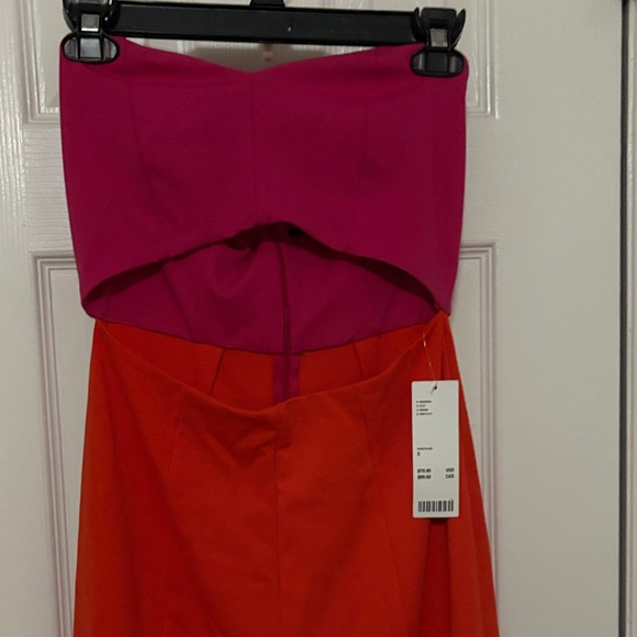 Urban Outfitters Pink/Orange Wide Leg Cutout Jumpsuit - Picture 2 of 2